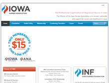 Tablet Screenshot of iowanurses.org